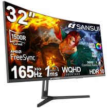 Monitor de jogos SANSUI Curvo WQHD de 32 polegadas 2560x1440 165 Hz