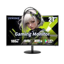 Monitor de jogos Viewedge de 27 polegadas curvado 180 Hz FHD 1920x1080P