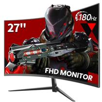 Monitor de jogos ZZA Painel IPS curvo de 180 Hz FHD 1080P de 27 polegadas