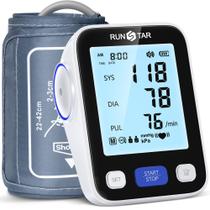 Monitor de pressão arterial Runstar na parte superior do braço com manguito de amplo alcance