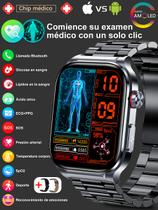 Monitor de pressão de glicose no sangue Smartwatch SACOSDING ECG