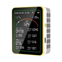 Monitor De Qualidade Do Ar WiFi 15 Em 1 Smart Life PM2.5 CO2 TVOC HCHO Detector De Temperatura E