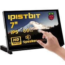 Monitor de tela sensível ao toque Ipistbit Raspberry Pi 7 polegadas 1024x600