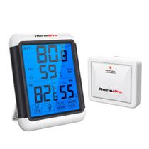 Monitor De Temperatura E Umidade Interno E Externo ThermoPro TP65C Estação Meteorológica Com Luz De