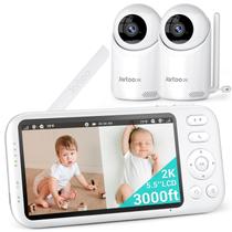 Monitor de vídeo para bebês Jartoo 2K com 2 câmeras, alcance de 3000 pés, 5,5" Monitor de vídeo para bebês Jartoo 2K com 2 câmeras, alcance de 3000 pés, 5,5"