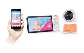 Monitor de vídeo para bebês VTech RM5754HD Smart Wi-Fi 1080p de 5 polegadas