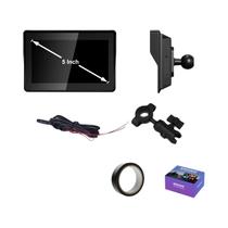 Monitor Digital À Prova d'Água De 5 Polegadas Para Motocicleta Com Carplay Sem Fio E Android Auto