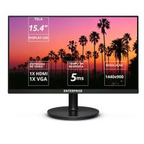 Monitor Enterprise 15.4" Polegadas, Conexão HDMI e VGA 60Hz Padrão Vesa Design Slim 127/220