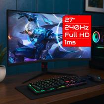 Monitor Gamer 27 Polegadas Curvo 1ms 200Hz 240Hz FHD HDMI DP Alta Nitidez Tela VA