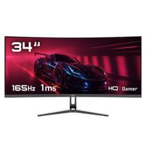 Monitor Gamer 34" Curvo 1ms, 165Hz, AMD FreeSync, Full HD, HDMI, DP, HQ Premium HQ34C16 Monitor Gamer 34" Curvo 1ms, 165Hz, AMD FreeSync, Full HD, HDMI, DP, HQ Premium HQ34C16