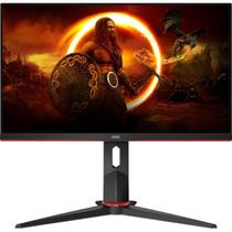 Monitor Gamer AOC 23.8" 165Hz 1ms VA Ajuste de Altura Bivolt Preto e Vermelho 24G2S/BK