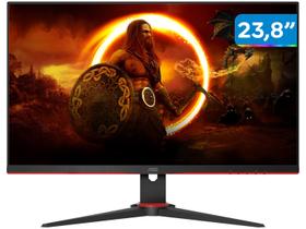 Monitor Gamer AOC 23.8", Full HD, 100Hz, 1ms, IPS, DisplayPort e HDMI, Adaptive-Sync, - 24G2E1