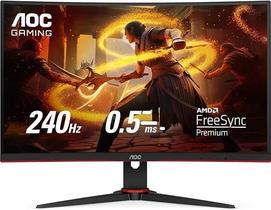 Monitor Gamer AOC LEGEND 27 240Hz 0,5ms, Preta/Vermelho Monitor Gamer AOC LEGEND 27 240Hz 0,5ms, Preta/Vermelho