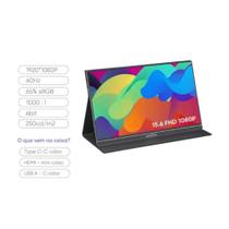 Monitor Gamer Arzopa S1 Table 15.6 Ips Full Hd Preto