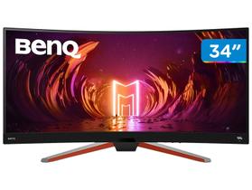 Monitor Gamer Curvo BenQ Mobiuz 34" EX3410R 2K WQHD 144hz com Alto-Falante