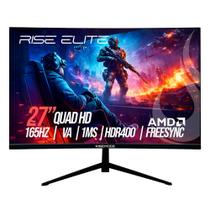 Monitor Gamer Curvo Rise Mode Elite 27", QHD, 165Hz, 1ms, VA, FreeSync, HDR 400, HDMI e DisplayPort, Preto - RM-MOG-27C1652K-B Monitor Gamer Curvo Rise Mode Elite 27", QHD, 165Hz, 1ms, VA, FreeSync, HDR 400, HDMI e DisplayPort, Preto - RM-MOG-27C1652K-B