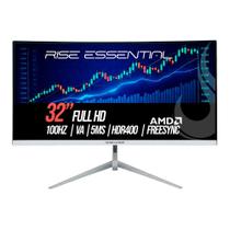 Monitor Gamer Curvo Rise Mode Essential 32", Full HD, 100Hz, 5ms, VA, FreeSync, HDR 400 HDMI e VGA, Branco - RM-MOG-32C100FH-W Monitor Gamer Curvo Rise Mode Essential 32", Full HD, 100Hz, 5ms, VA, FreeSync, HDR 400 HDMI e VGA, Branco - RM-MOG-32C100FH-W