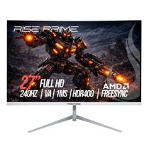 Monitor Gamer Curvo Rise Mode Prime 27", Full HD, 240Hz, 1ms, VA, FreeSync, HDR 400, HDMI e DisplayPort, Branco - RM-MOG-27C240FH-W Monitor Gamer Curvo Rise Mode Prime 27", Full HD, 240Hz, 1ms, VA, FreeSync, HDR 400, HDMI e DisplayPort, Branco - RM-MOG-27C240FH-W