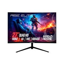 Monitor Gamer Curvo Rise Mode Prime 27", QHD, 180Hz, 1ms, VA, FreeSync, HDR 400, HDMI e DisplayPort, Preto - RM-MOG-27C1802K-B Monitor Gamer Curvo Rise Mode Prime 27", QHD, 180Hz, 1ms, VA, FreeSync, HDR 400, HDMI e DisplayPort, Preto - RM-MOG-27C1802K-B