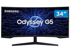 Monitor Gamer Curvo Samsung Odyssey G5 34", WQHD, 165Hz, 1ms, FreeSync Premium, HDR10 - LC34G55TWWLMZD
