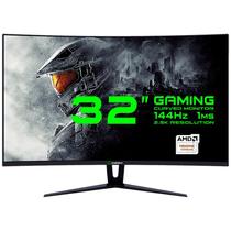 Monitor Gamer Gamemax Curvo Gmx32Cewq Hdmi Preto De 31.5 Pol Qhd 1Ms 144Hz Dp