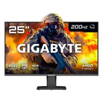 Monitor Gamer Gigabyte 25", FHD, 200Hz, 1ms, IPS, VRR, FreeSync Premium, HDR 10, Alto-falante Embutido - GS25F2-SA