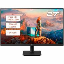 Monitor Gamer LED LG 27" Full HD 1920x1080, 100Hz, Tela IPS Anti-Reflexo, 5ms, HDMI, Ajuste de Inclinação - 27MS500-B