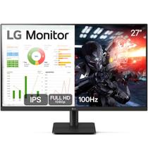 Monitor Gamer LG 27'' Full HD 100Hz 5ms HDMI IPS - 27MS500-B