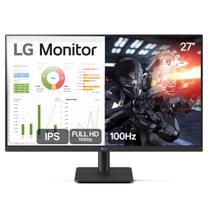 Monitor Gamer Lg 27'' Ips, Full Hd, 100Hz,5ms, Hdmi Vesa