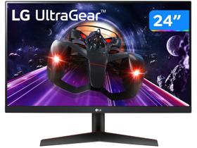 Monitor Gamer LG Ultra Gear 23.8" Full HD, IPS, 144 Hz, 1ms, FreeSync, HDR 10, 99% sRGB, HDMI e DP, Ajuste de Ângulo, Preto - 24GN600-B