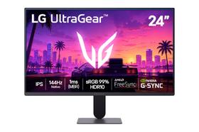 Monitor Gamer LG UltraGear 24G411B, 144Hz Nativo, 1ms (MBR), Tela IPS 24” FHD, compatível com NVIDIA G-SYNC & AMD FreeSync, HDR10, sRGB 99%, HDMI,