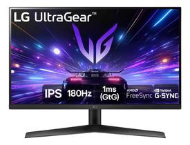 Monitor Gamer LG UltraGear 27” IPS, 180Hz, 1ms (GtG), NVIDIA G-SYNC , AMD FreeSync, HDR10, sRGB 99%