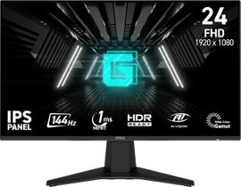 Monitor Gamer msi G242L E14 de 24 polegadas 1920 x 1080 (FHD), 144Hz, AMD FreeSync, HDMI, DisplayPort, VESA, Inclinação, Altura Ajustável, Caixa de Som, 1ms, Preto Monitor Gamer msi G242L E14 de 24 polegadas 1920 x 1080 (FHD), 144Hz, AMD FreeSync, HDMI, DisplayPort, VESA, Inclinação, Altura Ajustável, Caixa de Som, 1ms, Preto