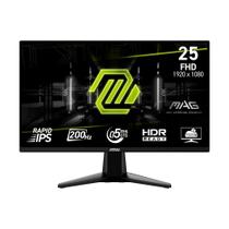 Monitor Gamer MSI MAG 25", Full HD, 200Hz, 0.5ms, Rapid IPS, FreeSync Premium, HDR Ready, Preto - MAG 255F E20 Monitor Gamer MSI MAG 25", Full HD, 200Hz, 0.5ms, Rapid IPS, FreeSync Premium, HDR Ready, Preto - MAG 255F E20