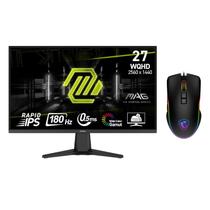 Monitor Gamer MSI MAG 275QF 27" Quad HD 180Hz IPS + Mouse - Preto Monitor Gamer MSI MAG 275QF 27" Quad HD 180Hz IPS + Mouse - Preto