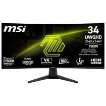 Monitor Gamer MSI MAG 346CQ 34" UWQHD Curvo VA 180Hz 1ms Preto com Tela Ultrawide