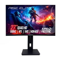 Monitor Gamer Rise Mode Prime 27", QHD, 180Hz, 1ms, IPS, FreeSync, HDR 400, HDMI e DP, Altura Ajustável, Preto - RM-MOGL-27F1802K-B Monitor Gamer Rise Mode Prime 27", QHD, 180Hz, 1ms, IPS, FreeSync, HDR 400, HDMI e DP, Altura Ajustável, Preto - RM-MOGL-27F1802K-B