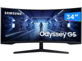 Monitor Gamer Samsung 34” LED Curvo WQHD HDMI - 165Hz 1ms FreeSync
