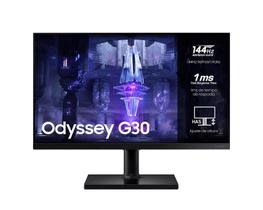 Monitor Gamer Samsung Odyssey G30 24 Pol LS24BG300 ADM Freesync Full HD HDMI 144Hz 1ms Com Ajuste de altura