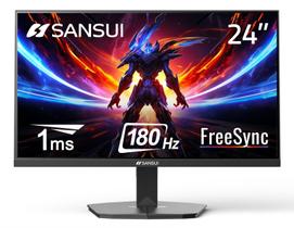 Monitor Gamer SANSUI 24" 180Hz - 1ms - FreeSync - HDR - FHD 1080p