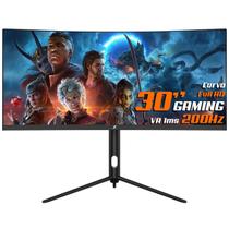 Monitor Gamer SuperFrame Elegance Series 30 pol Curvo UltraWide Full HD VA 1ms 200Hz FreeSync HDMI DP Preto SFEF3015B