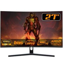 Monitor Gamer SuperFrame Precision 27 Pol Curvo Full HD 1ms 300Hz FreeSync HDMI DP Preto SFPCB27300FHD