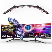 Monitor Kado Duplo 34" Curvo 165Hz 1ms WQHD - Kit com 2 Unidades