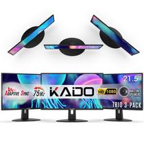 Monitor Kado Trio 22" FHD 1920x1080 75Hz Kit com 3 unidades