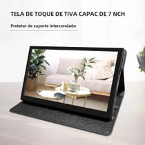 Monitor LCD IPS Portátil de 7 Polegadas com Tela Touch HD - Resolução 1024x600 - Compatível com Raspberry Pi