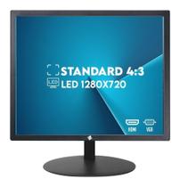 Monitor Led 17 Tronos 17trs-hk7 - 1280x720 - 60hz - 5ms - Furação Vesa - Vga - Preto