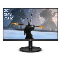 Monitor LED 20 Polegadas 3Green 75Hz 2ms Tela Widescreen HD Conexão HDMI VGA Design Slim Preto 110V 220V