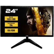 Monitor LED 24" MNBOX D-MN004, Resolução Full HD 1920 x 1080, 75Hz, 5ms, VGA e HDMI, VESA, Bivolt - Preto Monitor LED 24" MNBOX D-MN004, Resolução Full HD 1920 x 1080, 75Hz, 5ms, VGA e HDMI, VESA, Bivolt - Preto