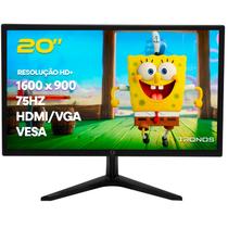 Monitor LED Tronos Corp 20" TRS-20WV, Resolução HD+ 1600x900, 75Hz, VGA e HDMI, VESA - Preto Monitor LED Tronos Corp 20" TRS-20WV, Resolução HD+ 1600x900, 75Hz, VGA e HDMI, VESA - Preto