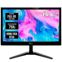 Monitor LED VXPRO 15.6" VX156X, Full HD 1920 x 1080, 75Hz, HDMI, VGA e VESA, Bivolt - Preto